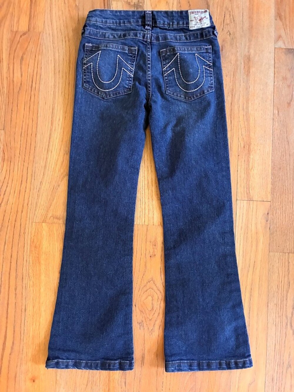 True Religion Girls Pink Stitch Bootcut Jeans Y2K Medium (10/12)